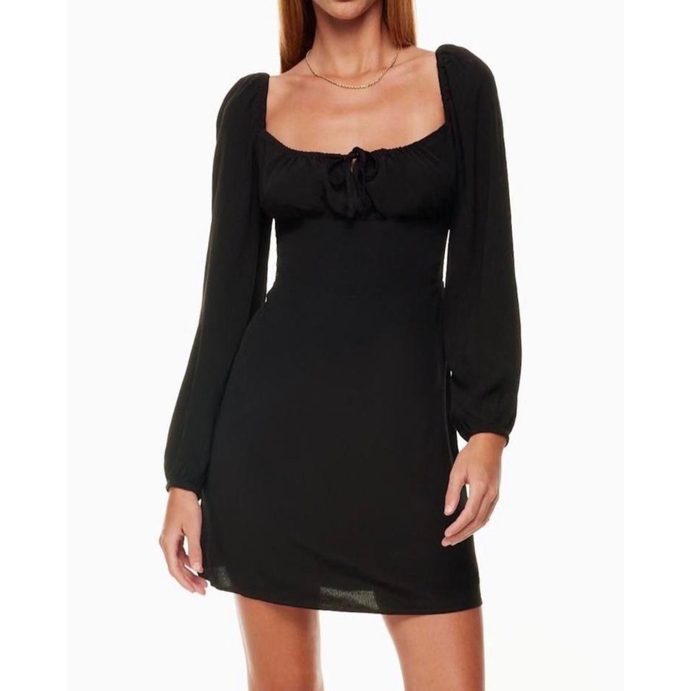 Aritzia Sunday Best Womens Black Delilah Romantic Cottagecore Mini Dress Size S - Picture 1 of 8